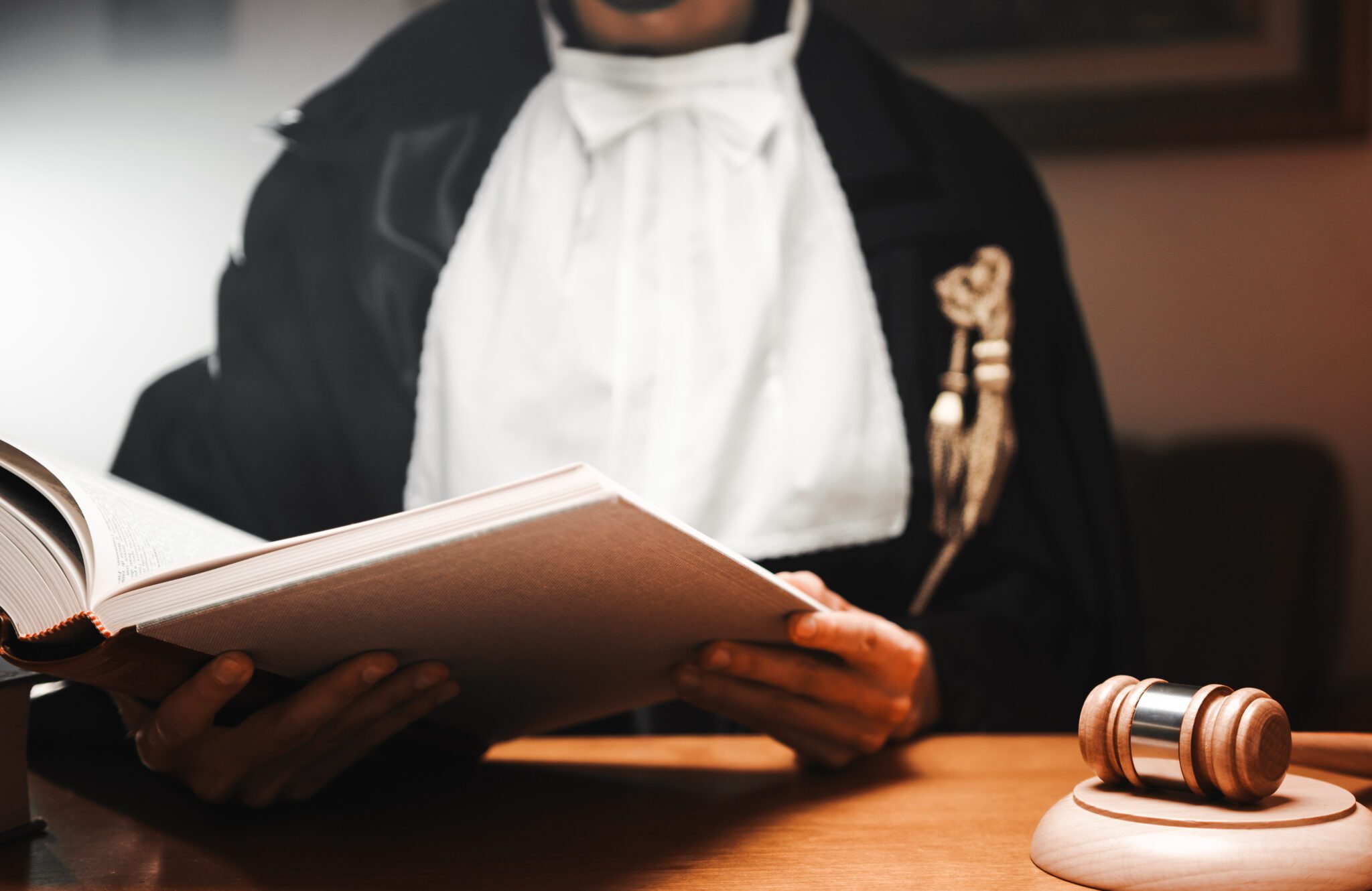 Avocat qui fait sa plaidoirie lors de l'audience au Tribunal des Prud'Hommes à laquelle ont assisté les étudiants de l'Esage